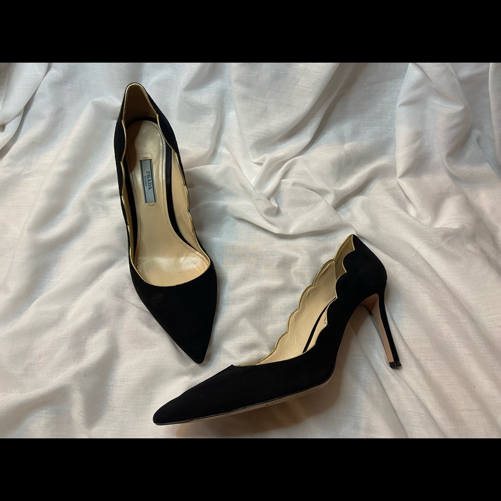 Black Prada heels
